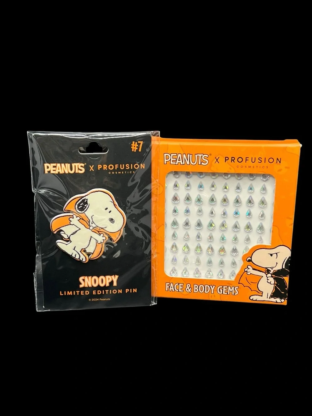 2026 Profusion x Peanuts Halloween Count Snoopy Cosmetic Bag & Gems Set 🐾